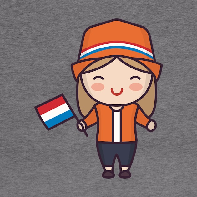 Cute Patriotic Dutch Girl by SLAG_Creative